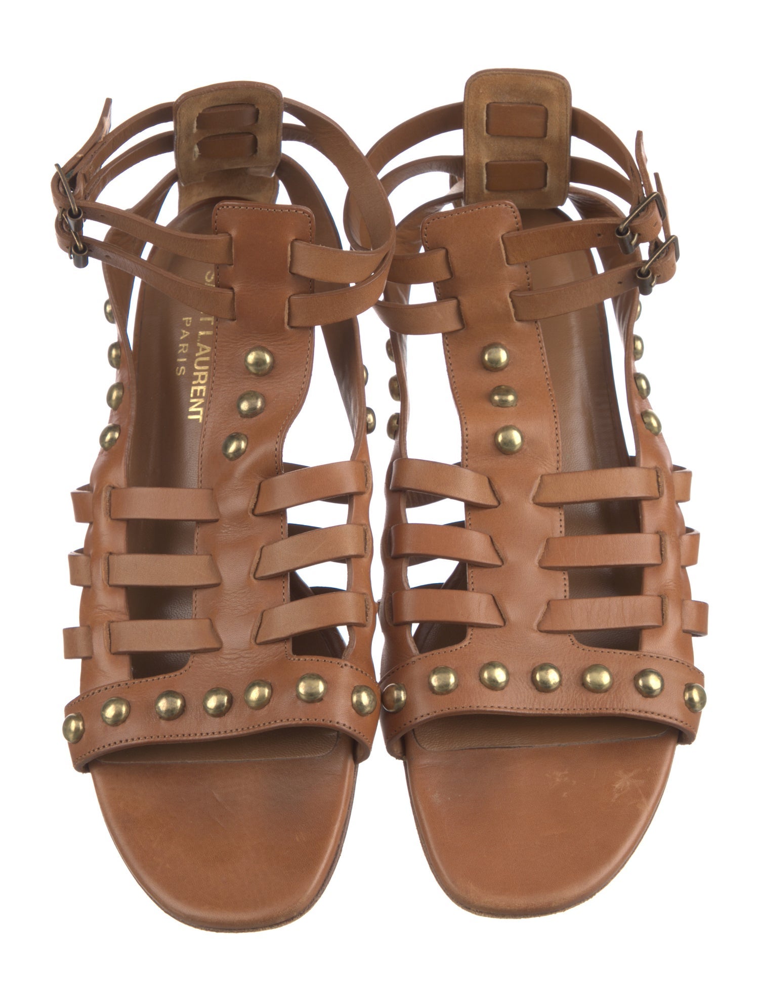 Saint Laurent Leather Gladiator Sandals